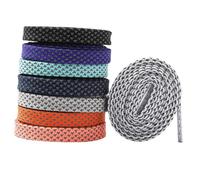 Uonlytech 8 pièces Lacets Plats Réfléchissants pour Sneakers et Chaussures Sportives Lacets Personnalité Unisexes Assortis pour Baskets Toile Remplacement et Couleur Couleur Aléatoire