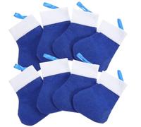 Uonlytech 8 Pièces Porte-Couverts en Tissu Bleu, Forme Chaussette | Accessoire Réutilisable pour Couteaux et Vaisselle, Décoration de Table, Dîner de Noël, Hôtels, Restaurants et Hôtes