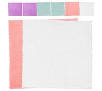 Uonlytech 8 Pièces Serviette Visage en Polaire Corail Ultra Douce en Polyester, Carrée, Lavable et Respectueuse Peau, Nettoyage Quotidien Visage