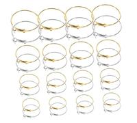 Uonlytech 80 pièces Boucles Oreilles DIY Accessoires Créoles Lisses pour Fabrication Bijoux Femmes Anneaux Or Argent Kit Perles Charms Pendantes