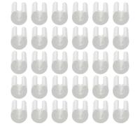 Uonlytech 80 Pièces Pieds de Protection D’évier 4,8mm en Plastique pour | Blanc, Forme en U à Forte Élasticité, Anti-rayures et Résistants à L’usure, Installation Facile