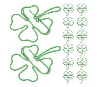 Uonlytech 80 Trombones en Métal de Trèfle à Quatre Feuilles Verts Lot de 80 Pièces Clips Décoratifs et Marque-Pages Créatifs pour Bureau École Organisation et Fêtes Saint-Patrick