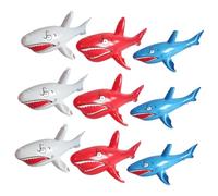 Uonlytech 9 pièces Jouets Requin Gonflables Garçon Fille PVC Résistants Multicolores pour Plage Piscine Fête Extérieure Jeux