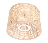 Uonlytech Abat-jour En Rotin Abat-jour Baril Applique Murale En Rotin Évider Les Nuances Claires Couvercle Des Appareils D'éclairage Abat-jour Pendentif Lampe E27 Remplacer Abat-jour Mural