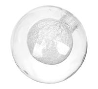 Uonlytech Abat-jour En Verre Transparent Rond G9, Double Couche 100 Mm, Abat-jour Moderne Décoratif Suspendre, Accessoire Luminaire Salon, Remplacement Solide