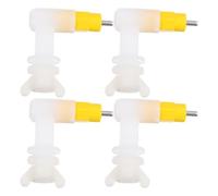 Uonlytech Abreuvoirs à Tétine pour Poussins et Volailles, Lot de 4 Tétines Automatiques, Conception Double Joint pour Fixation Fiable, Usage pour Cailles et Élevage de Petits Animaux