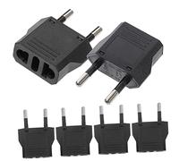 Uonlytech Adaptateur Secteur en Cuivre Abs vers Prise Européenne US 6 Pièces Compatible 125-250v pour Léger Voyage d'affaires ou Usage Domestique