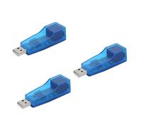 Uonlytech Adaptateur USB vers Ethernet Haute Vitesse 10/100 Mbps USB 20 pour Pc Portable Format Compact Facile À Installer 3 Pièces