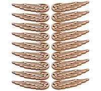 Uonlytech Ailes D'ange en Bois Brut sans Trou Lot de 50 Pièces Finition Bois Naturel Accessoires pour Bricolage Décoration Artisanale et Projets Créatifs de Loisirs