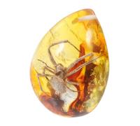 Uonlytech Ambre en Résine D’araignée, Décoration Créative Jaune | Spécimen Décoratif, Matière Résine, Aspect Stylé, Portable, Prise en Main, pour Garçon et Filles et Loisirs Style Aléatoire