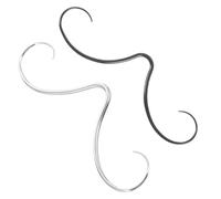 Uonlytech Anneaux De Piercing Nez Et Anneaux De Septum En Acier Inoxydable Lot De 2 Argenté Pour Moustache Et Septum Pour Hommes Et Femmes Bijoux Adaptés Au Port Quotidien
