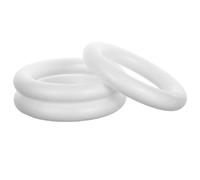 Uonlytech Anneaux en Polystyrène Blanc 3pcs pour Décoration Diy, Formes Rondes Élégantes en Mousse Facile à Utiliser pour Projets D'artisanat et Couronnes Décoratives