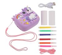 Uonlytech Appareil Photo numérique instantané pour Enfants - Rechargeable, écran IPS 2,4 Pouces, HD 1080p, Double Objectif et Impression Thermique, pour Le Nouvel an ou Un