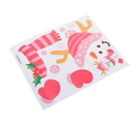 Uonlytech Autocollant de Vitrine Bonhomme de Neige de Noël en PVC Autocollant Décoratif pour Verre Imperméables pour Fenêtre Décoration Festive pour Réfrigérateur