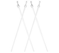 Uonlytech Baguette de Tirage Rideaux 4 Pièces 43 CM Tringle Pivotante Réutilisable Blanche et Transparente Accessoires pour Stores et Voilages Pièces à Vivre