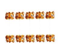 Uonlytech Ballons en Aluminium Tigre Miniatures 10 Pcs, Décorations Gonflables pour Fête Anniversaire et Nouvel An, Ballons Tête de Tigre pour Décoration D’événements Festifs
