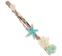 Uonlytech Bandeau Cheveux Femme Étoile de Mer Naturelle et Perles, Accessoire Plage et Vacances, Bandeau Déco Léger en Corde de Jute, 1 Pièce, Style Bohème Plage