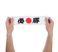 Uonlytech Bandeau de Karaté Blanc 85-100 Cm en Tissu Respirant Absorbant la Transpiration, Bandeau Japonerie Samouraï pour Homme, Accessoire Ninja et Chef Sushi Adapté aux Entraînements