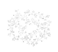 Uonlytech Bandeau de Mariage Élégant pour Cheveux de Mariée Orné une Fleur Vigne Accessoire de Coiffure pour Mariée Demoiselles Honneur