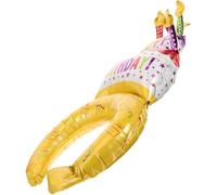 Uonlytech Bandeau Gonflable Joyeux Anniversaire en Film Aluminium Taille Moyenne Lot de 25 Pièces Serrage-Têtes Ballon Décoratifs pour Fête d'anniversaire Garçon et Filles Accessoires