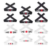 Uonlytech Bandeaux Japonerie de Karaté Accessoires de Costume 12 Pièces en Tissu Confortable Impression Unique pour Fête et Usage Quotidien Adultes et Garçon et Filles