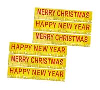 Uonlytech Bannière de Noël à Suspendre 3 Ensembles 6 Pièces, Décoration de Fête Intérieure et Extérieure, Ornement Festif pour Jardin et Maison, Banderole Joyeux Noël et Année