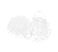 Uonlytech Barbe Père Noël Blanche Kit Déguisement Accessoires Cosplay Fausse Barbe et Perruque pour Fêtes Familiales Jeux Rôle