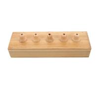 Uonlytech Base de Diapason en Bois à 5 Fentes, Support Stable | Bois Beige, Surface Résistante aux Rayures, pour Cours de Physique et Séances Sonores Thérapeutiques