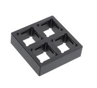 Uonlytech Base de Test pour Clavier Mécanique à Interrupteurs Linéaires, Accessoire Informatique Compact en Aluminium Anodisé Noir, Testeur 4 Emplacements Portable pour Usage Bureautique et Gaming