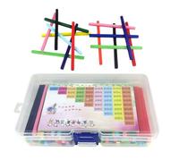 Uonlytech Bâtons de Calcul Colorés pour Garçon Fille Jeu Éducatif Addition et Soustraction Éveil pour Maternelle et Primaire avec Boîte de Rangement et Tableau de Comptage