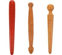 Uonlytech Bâtons de Massage Masseur Manuel Sûr à Utiliser en Bois Naturel 3 Pièces pour Réflexologie Plantaire Adapté Massage Tête Corps