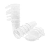 Uonlytech Blanc Cage à Appâts de Pêche en Plastique 20 Pièces | Surface Lisse, Structure Creuse Légère, Fixation Facile aux Pièges, pour Appâts et Écrevisses