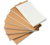 Uonlytech Bloc-notes en papier, lot de 8 petits cahiers de note à lignes horizontales, pages intérieures détachables, faciles à transporter, pour école et bureau, enseignants et employés de