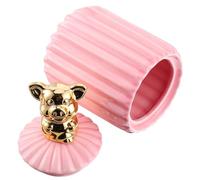 Uonlytech Bocal de Rangement Céramique avec Couvercle Pot Décoratif Adorable pour Bijoux et Coton-tiges Conservation Étanche pour Bureau et Chambre