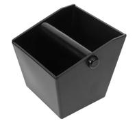 Uonlytech Boîte à Café Knock Box en ABS Noir, 800ml pour Comptoir | Surface Lisse, Simple Design, Contrôle des Résidus, Vidage Facile, pour Grains Usagés et Filtres