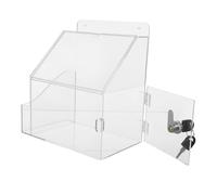 Uonlytech Boîte à Dons Acrylique Transparente avec Serrure Boîte à Bulletins de Vote Sécurisée pour Bureaux Collecte de Fonds et Tirages Au Sort Modèle Multifonction