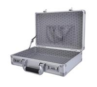 Uonlytech Boîte à Outils Portable en Alliage D’Aluminium 360 Argenté avec Serrure à Combinaison, Compacte et Résistante à L’Eau, Mallette de Rangement Sécurisée pour Atelier, Camping