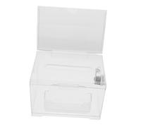 Uonlytech Boîte à Vote Transparente Acrylique avec Serrure et Clé Urne Verrouillable Multifonction pour Dons Suggestions et Élections Design Moderne Facile à Nettoyer