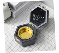 Uonlytech Boîte Bois Brûleur Pyramide Creuse pour Cônes Décorative et Fonctionnelle Rangement Huiles Essentielles Cadeau Pratique et Artistique pour Méditation et Bien-être