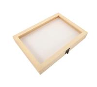 Uonlytech Boîte Bois Pin Naturelle avec Couvercle Transparent Boîte à Insectes et Lépidoptères Multifonction pour Collection Kit de Conservation avec Mousse EVA Cadre Exposition