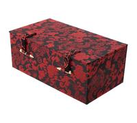 Uonlytech Boîte de Rangement Décorée en Flanelle pour Paire de Castagnettes, Style Vintage Exquis, Capacité Modérée, Facile à Transporter Adultes et Garçon et Filles