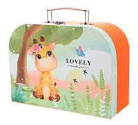 Uonlytech Boîte de Rangement Valise Carton Décorative Petite Organiseur pour Jouets et Papeterie Garçon Fille Mini Valise Portable Garçon Fille Boîte Cadeau Vintage Polyvalente
