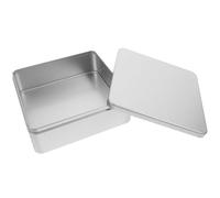 Uonlytech Boîte en Fer-Blanc Carrée 165X165X55 MM avec Couvercle Boîte Métallique Petite pour Biscuits Bonbons et Rangement Pot de Stockage Alimentaire Décoratif Organisation Maison