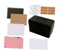 Uonlytech Boîte Fiches Indexées Colorées avec Boîte de Rangement Transparente Cartes Lignées pour Prise de Notes Organisation Recettes Bureau et Maison Ensemble Portable Multiusage