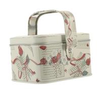 Uonlytech Boîte Métallique pour Cookies Étain Robuste avec Couvercle Facile à Ouvrir Rangement Multi-usage pour Bonbons et Snacks Coffret Cadeau Festif avec Motif Rose et Lapin