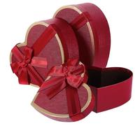 Uonlytech Boîte Présent de Cœur Couleur Rouge Foncé en Carton Lot de 1 pour Emballage Saint-Valentin Anniversaire et Présentation de Cosmétiques Bijoux ou Petits Présents