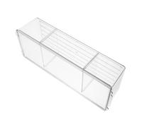 Uonlytech Boîte Rangement Multi-Compartiments Transparente Plastique pour Cosmétiques Et Médicaments Organiseur De Bureau Compact avec Couvercle Et Séparateurs Moyen Modèle