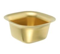 Uonlytech Bol Apéritif Rond en Acier Inoxydable, pour Vinaigrette et Sauces | Surface Lisse, Service Buffet et Barbecue Intérieur, Facile à Verser, Décoration de Table, Teinte Or