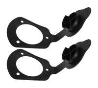 Uonlytech Bouchon et Joint en Caoutchouc Noir pour Porte-Canne à Pêche Kayak, Support Stable et Haute Densité, Accessoire Bateau Pêche en Kayak, Lot de 2 Pièces