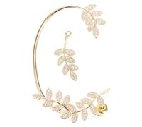 Uonlytech Boucle Oreille Scintillante Dorée pour Femme Boucle Oreille Grimpante Élégante Réutilisable
